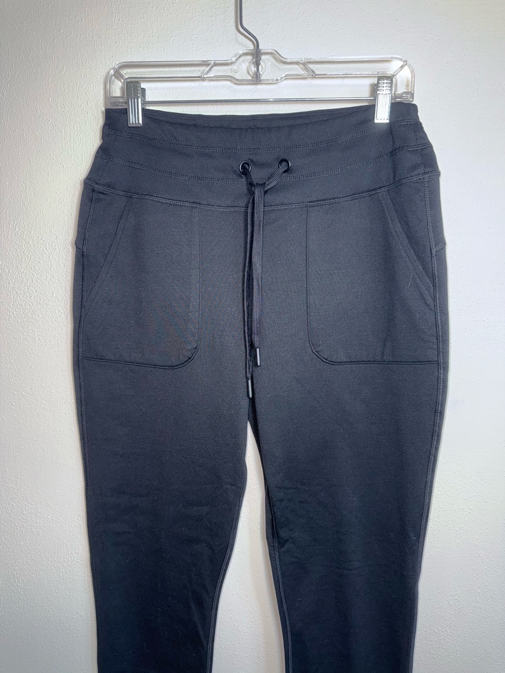 Maurices Black Fleece Lined Leggings High Rise Pocket Drawstring Medium Women’s - Picture 3 of 11